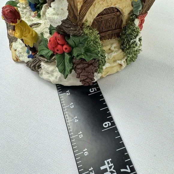 Adorno Animated Christmas Clock Music Box Vintage Plays White Christmas - Picture 8 of 10